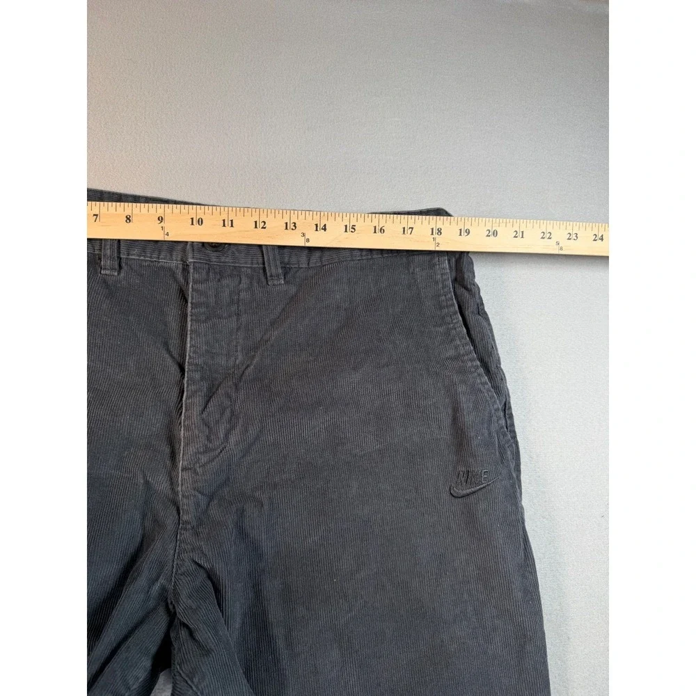 Nike Y2K Mens Corduroy Chino Pants 38x34 Charcoal Grey Straight Leg